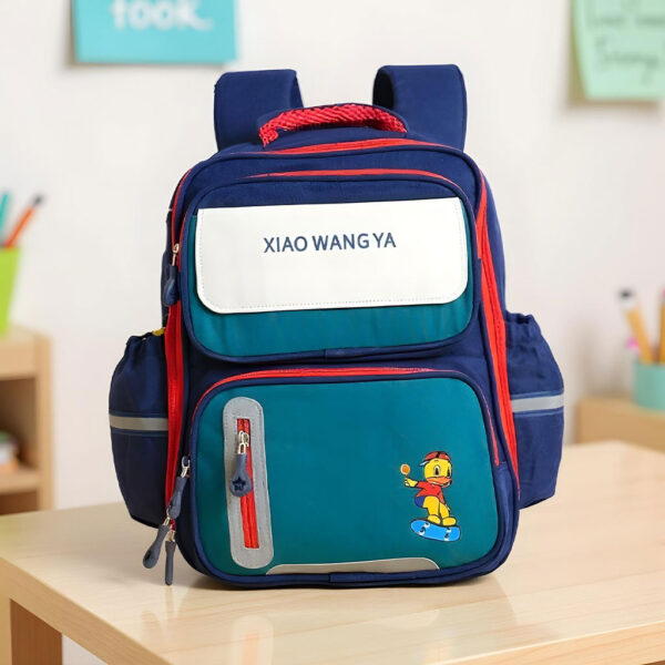 Sac à Dos Scolaire Orthopédique pour Enfants Xiao Wang Ya Bleu et rouge – محفظة مدرسية للأطفال - Image 2